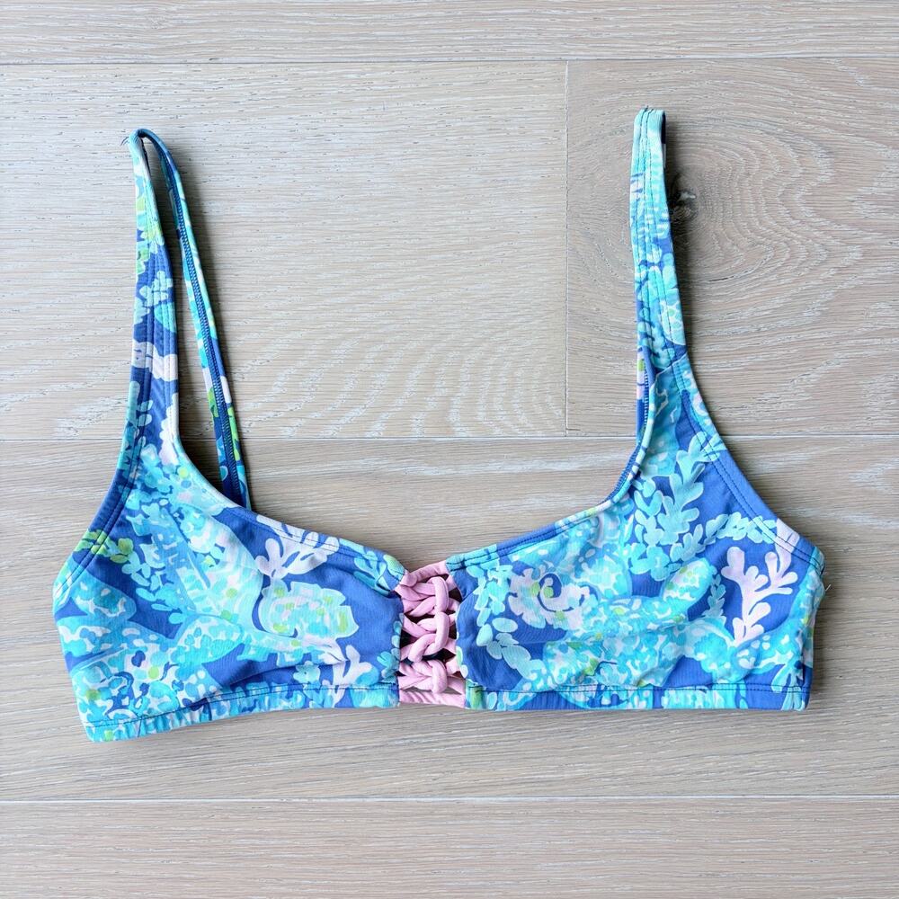 Lilly Pulitzer Gemmini Turtle Villa Bikini Top sz 6